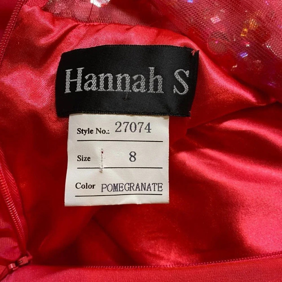 Hannah S 27074 Halter Pink Beaded Barbiecore Formal Dress $298 - Picture 9 of 11